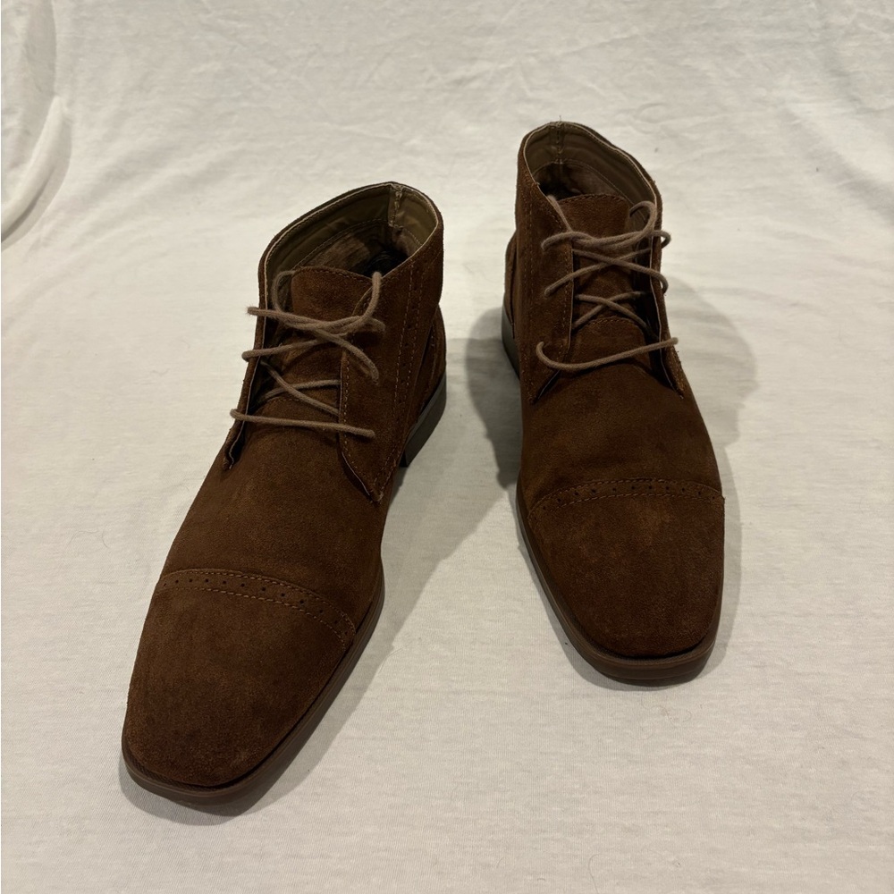 Calvin Klein “Earnest” Suede Boots (Brown)
